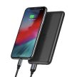 Baseus S10 Power Bank and Wireless Charger, hordozható külső akkumulátor és vezeték nélküli Qi töltő, 10000 mAh, fekete