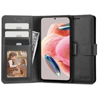   TECH-PROTECT WALLET oldalra nyíló tok XIAOMI REDMI NOTE 12 4G/LTE, fekete