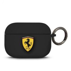 Ferrari Apple Airpods Pro Logo szilikon tok, fekete