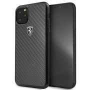  Ferrari Heritage iPhone 11 Pro Max Carbon Fiber Hard (FEHCAHCN65BK) hátlap, tok, fekete