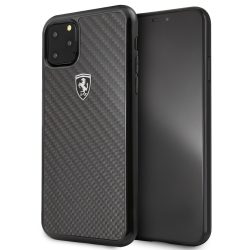   Ferrari Heritage iPhone 11 Pro Max Carbon Fiber Hard hátlap, tok, fekete