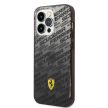 Ferrari iPhone 14 Pro Gradient Allover (FEHCP14LEAOK) hátlap, tok, fekete