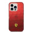 Ferrari iPhone 14 Pro Gradient Allover (FEHCP14LEAOR) hátlap, tok, piros