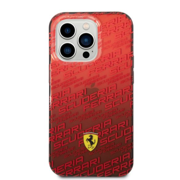 Ferrari iPhone 14 Pro Gradient Allover (FEHCP14LEAOR) hátlap, tok, piros