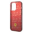 Ferrari iPhone 14 Pro Gradient Allover (FEHCP14LEAOR) hátlap, tok, piros