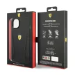 Ferrari FEHCP14MRBUK Leather Stamp Sides Apple iPhone 14 Plus bőr hátlap tok, fekete