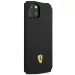 Ferrari FEHCP14MSIBBK Silicone Metal Apple iPhone 14 Plus hátlap tok, fekete