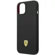 Ferrari FEHCP14MSIBBK Silicone Metal Apple iPhone 14 Plus hátlap tok, fekete