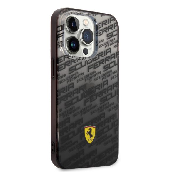 Ferrari iPhone 14 Pro Max Gradient Allover (FEHCP14XEAOK) hátlap, tok, fekete