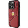 Ferrari FEHCP15LPTWR Twist Metal Logo iPhone 15 Pro 6.1" hátlap, tok, piros