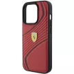 Ferrari FEHCP15LPTWR Twist Metal Logo iPhone 15 Pro 6.1" hátlap, tok, piros