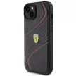 Ferrari FEHCP15MPTWK Twist Metal LogoiPhone 14 Plus/15 Plus 6.7", hátlap, tok, fekete