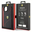 Ferrari FEHCP15MPTWK Twist Metal LogoiPhone 14 Plus/15 Plus 6.7", hátlap, tok, fekete