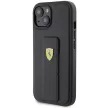 Ferrari FEHCP15SGSPSPSIK Grip Stand Metal Logo iPhone 15 6.1", hátlap, tok, fekete
