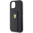 Ferrari FEHCP15SGSPSPSIK Grip Stand Metal Logo iPhone 15 6.1", hátlap, tok, fekete