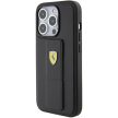 Ferrari FEHCP15XGSPSPSIK Grip Stand Metal Logo iPhone 15 Pro Max 6.7", hátlap, tok, fekete