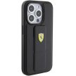 Ferrari FEHCP15XGSPSPSIK Grip Stand Metal Logo iPhone 15 Pro Max 6.7", hátlap, tok, fekete