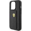 Ferrari FEHCP15XGSPSPSIK Grip Stand Metal Logo iPhone 15 Pro Max 6.7", hátlap, tok, fekete
