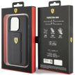 Ferrari FEHCP15XGSPSPSIK Grip Stand Metal Logo iPhone 15 Pro Max 6.7", hátlap, tok, fekete