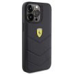 Ferrari FEHCP15XRDUK Quilted Metal Logo iPhone 15 Pro Max 6.7", hátlap, tok, fekete
