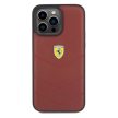 Ferrari FEHCP15XRDUR Leather Stitched Lines iPhone 15 Pro Max 6.7" hátlap, tok, piros