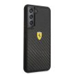 Ferrari Samsung Galaxy S22 Plus Real Carbon (FEHCS22MFCAK) hátlap, tok, fekete