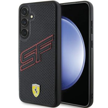   Ferrari FEHCS24SPINK Big SF Perforated Samsung Galaxy S24 cárny/hátlap, tok, fekete