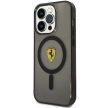 Ferrari FEHMP14LURKK Translucent Magsafe iPhone 14 Pro 6,1", hátlap, tok, fekete