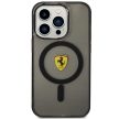 Ferrari FEHMP14LURKK Translucent Magsafe iPhone 14 Pro 6,1", hátlap, tok, fekete