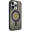 Ferrari FEHMP14LURKK Translucent Magsafe iPhone 14 Pro 6,1", hátlap, tok, fekete