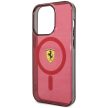 Ferrari FEHMP14LURKR Translucent Magsafe iPhone 14 Pro 6,1" hátlap, tok, piros