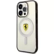 Ferrari FEHMP14LURKT Outline Magsafe iPhone 14 Pro 6,1" hátlap, tok, átlátszó-fekete