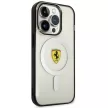 Ferrari FEHMP14LURKT Outline Magsafe iPhone 14 Pro 6,1" hátlap, tok, átlátszó-fekete