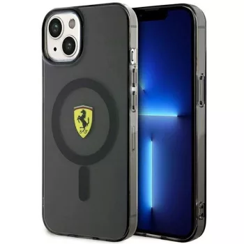   Ferrari FEHMP14MURKK Translucent Magsafe iPhone 14 Plus/15 Plus 6.7", hátlap, tok, fekete