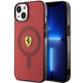   Ferrari FEHMP14SURKR Translucent Magsafe iPhone 14 6.1",Hátlap, tok, piros