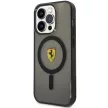 Ferrari FEHMP14XURKK Translucent Magsafe iPhone 14 Pro Max 6.7", hátlap, tok, fekete