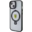 Ferrari FEHMP15MUSCAK Ring Stand 2023 Collection MagSafe iPhone 14 Plus/15 Plus 6.7", hátlap, tok, fekete