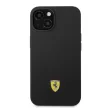 Ferrari FEHMSIP14SBK iPhone 14 6.1", hátlap, tok, fekete szilikon fém logó Magsafe