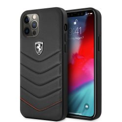   Ferrari iPhone 12 Pro Max Off Track Quilted hátlap, tok, fekete