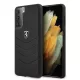 Ferrari FEHQUHCS21MBK Off Track Quilted Samsung Galaxy S21+ G996, hátlap, tok, fekete