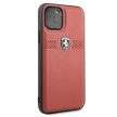 Ferrari FEOBAHCN58RE Off Track Leather iPhone 11 Pro 5.8", hátlap, tok, piros