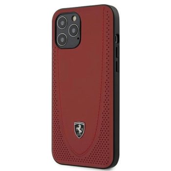   Ferrari FEOGOHCP12LRE Off Track Perforated iPhone 12 Pro Max 6.7", hátlap, tok, piros