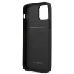 Ferrari FEOMSHCP12LBK Off Track Leather Nylon Stripe iPhone 12 Pro Max, hátlap, tok, fekete