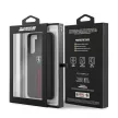 Ferrari FEOSIHCS21MBK Off Track Leather Nylon Stripe Samsung Galaxy S21+ G996, hátlap, tok, fekete