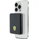 Ferrari Metal Logo MagSafe Powerbank (FEPB5MNCAK) MagSafe kompatibilis hordozható külső akkumulátor és vezeték nélküli töltő, 5000 mAh, 15W, fekete