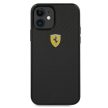 Ferrari FERCAHCP12SBK On Track Real Carbon iPhone 12 mini 5.4", hátlap, tok, fekete
