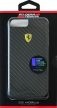 Ferrari iPhone 6 Plus/7 Plus/8 Plus Real Carbon Fiber (FERCAHCP7LBK) hátlap, tok, fekete