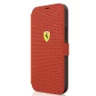 Ferrari FESPEFLBKP12SRE On Track Perforated iPhone 12 mini 5,4", oldalra nyíló tok, piros