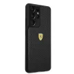 Ferrari FESPEHCS21LBK On Track Perforated Samsung Galaxy S21 Ultra G996, hátlap, tok, fekete