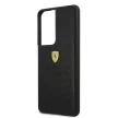 Ferrari FESPEHCS21LBK On Track Perforated Samsung Galaxy S21 Ultra G996, hátlap, tok, fekete